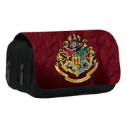 Harry Potter Double Layer Pencil Case Pen Storage Holder Organizer Bag Stationery Pouch Kids Gift -NMAOV C