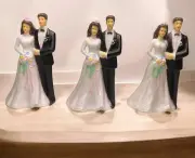 3 Bride & Groom Cake Topper | Decor | Wedding And Engagement Party, 4.34"