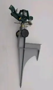 Metal Spike Impulse Sprinkler Green Gray