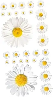 SWOOMEY Flower Wall Stickers Daisy Wall Decal Peel and Stick Decorative Decal for Bedroom