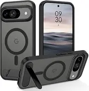 [BENTOBEN] for Google Pixel 9/9 Pro Case, Magnetic Slim Matte Phone Cases with Invisible Stand [Compatible with MagSafe] Shockproof Full-Body Protective Cover for Google Pixel 9/9 Pro 2024 6.3'', Black