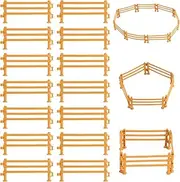 80 Pieces Horse Fence Toy, Horse Corral Fencing Accessories Toy, Paddle Toy, Mini Horse Corral Fence, Plastic Fence Toy, Playmobil Fence, Fence Toy Wood, Micro Landscape Decoration