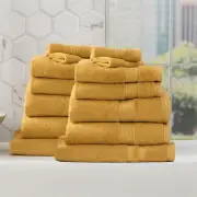 Renee Taylor Stella 14 Piece Mustard Towel Pack