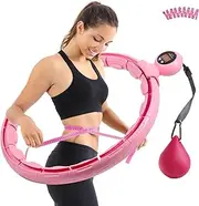 Hula Hoop, Smart Hula Hoop, with Smart Counter, with Weight Ball, and 16 Removable Adjustable Links, with Tape Measure, Hula Hoop, Fitness, Weight Loss