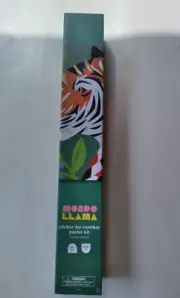NEW Mondo Llama TIGER Sticker by Number Poster Kit + 407 Stickers