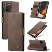 CaseMe Samsung Galaxy Note 20 Classic Folio Case Cover Note20 Skin [Coffee]