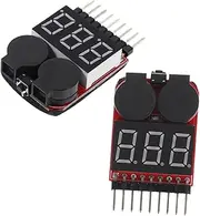 HOMOBABE 2pcs Battery Voltage Tester with Low Voltage Alarm Accurate Power Display for Automotive and Multiple Devices Supports Batteries