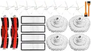 YBVABE Replacement Accessories for Dreame W10/W10Pro Robotic Vacuum Cleaner - 2 Main Roller Brush - 4Filters- 4 Washable Replacement Clean Mop Pads and 8 Side Brush (20Pack)