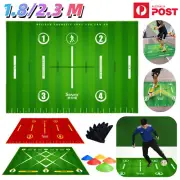 Football Training Mat Non Slip Soccer Dribble Footstep Carpet Adults Kids Sport