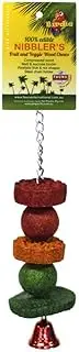 Birdie Nibbler Walnut and Fruit Slice Kabob Bird Toy, Small