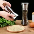 Salt and Pepper Grinder Stainless Steel Manual Ceramic Mills Glass Kitchen