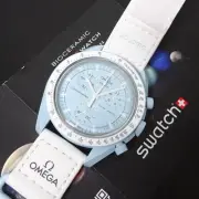 Swatch Omega Collaboration Speedmaster Mission To Uranus So33L100 Men'S Bioceram