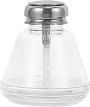 WRITWAA Pressing Liquid Bottle Multi Function Nail Clean Liquid Dispenser Refillable Pump Container for Easy Cleaning and Filling Durable and Fracture Resistant Design