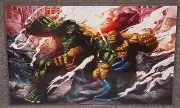 The Incredible Hulk vs The Thing Glossy Print 11 x 17 In Hard Plastic Sleeve