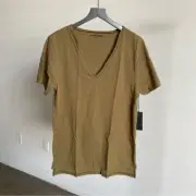 NWT Man X One Teaspoon Military V-neck T-Shirt Short Sleeve Sz Medium