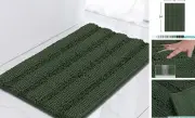 Luxury Chenille Bath Rug for Bathroom Rugs Extra Absorbent Bath Mat Non Slip