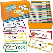30 Read and Rhyme Books, Word Families Build Book, ABC Vocabulary Flash Cards, Letter Sounds Flash Cards, Vocabulary, Educational Reading Games for Words