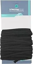 Black Elastic Cord 6mm (1/4 Inch) | 10 Metres Flat Elastic Band | Stretchable Elastic String Rope Dressmaking Waistband for Sewing, Knitting, Arts and Crafts, Clothing, DIY Projects