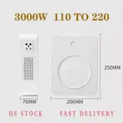 3000W Watt Step Up Machine Converter Transformer 110V to 220V volts Step Up