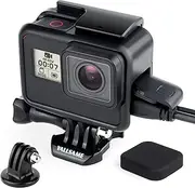 YALLSAME Frame Case Compatilble with GoPro Hero 5, Hero 6, Hero 7 Black/ Silver/ White, Hero 2018 with Lens Cap and Tripod Mount Adapter Protective Housing Case for Go Pro 7 6 5
