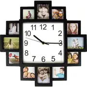 Photo Frame Clock Picture Collage 12-P Display Wall Clock Photowall Home Décor