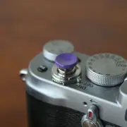 Purple Concave Small Soft Release Button f/ Leica MP M8 M9 Fuji X100 Nikon Canon
