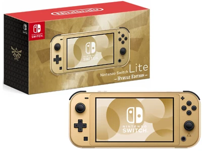 NEW Nintendo Switch Lite Legend of Zelda Hyrule Limited Edition - Gold