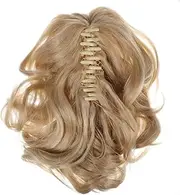 NOLITOY Curling Clip Hairpieces Woman Grip Human Ponytail Wavy for Tail Hair Clips Women Extension Tail Wig Hair Topper Seamless Fake Ponytail Claw Chemical Fiber High Temperature Yarn