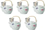 Set of 5 Ribon U No. 6 Earthen Bottle [5.3 x 4.3 inches (13.5 x 11 cm) 800cc] | Arita Yaki Pot, Setomonohonpo