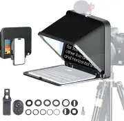 Teleprompter for iPad Tablet Smartphone DSLR Camera w/Remote Control, APP Compat