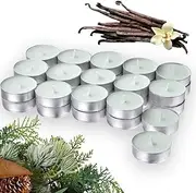 Scented Tealight Candles - Warming Cedarwood & Vanilla - Up to 4 Hour Burn - 30 Pack