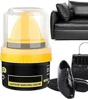 [YAVRIXZ] Leather Repair Cream Liquid Shoe Polish, Liquid Shoe Shine, Natural Cream Leather Shoe Polish, Protects Leather from Scuffs and Scratches, Shoe Care Shoe Cream with Sponge Applicator (Black),