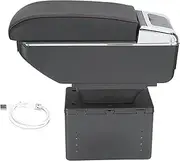 Universal Car Center Console Armrest Box Container Adjustable with USB Interface
