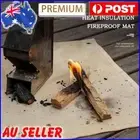 Fire Pit Mat Fiberglass Camping Stove Grill Mat Blanket for Patio Deck Lawn AU
