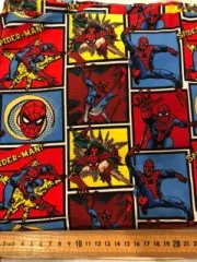 Super Hero Marvel Spider-Man Print Cotton Fabric Per Half Metre