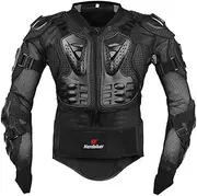Motorcycle Full Body Armor Jacket Spine Chest Protection Gear Motocross Motos Protector Motorcycle Jacket 2 Styles, Black