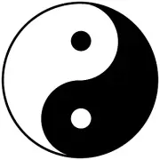 Yin Yang 200mm Vinyl Sticker Chinese philosophy tai chi I Ching taoism window
