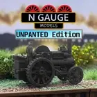 UNPAINTED -N Gauge Scale 1:148 Traction Engine & Figure! Model (Steam 1:160)
