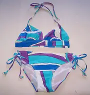 Target Ladies Blue / Purple Printed 2 Piece Bikini Bathers Swimsuit Size 10 New