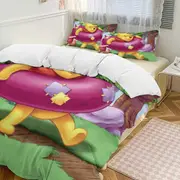 v382 Winnie The Pooh 3-Piece Twin Bed Set - Includes 1 Single Comforter And 2 Pillowcases Bedding - Fade Resistant Microfiber - Winnie The Pooh io382