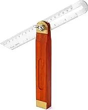 QWORK 9-Inch Stainless Steel T-Bevel Gauge Angle Finder, Metric and Inch Measurements, Sliding Angle Ruler Woodworking T Bevel Angle Finder with Locking Mechanism and Dual Scales
