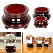 Clear/Wooden Base Display Stand Holder For Crystal Ball Sphere Home Office Decor