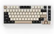 ATTACK SHARK M86 Gasket Mechanical Keyboard, 75% Tri-Mode(BT/2.4G/USB-C) Wireless RGB Gaming Keyboard, Hot Swappable Custom Keyboard, Pre-lubed Linear Switches, PBT Keycaps, 5000mAh(White Cheese)