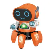 Catzon Smart Six-jaw Robot for Kids Space Dancing with Music Light Projection-Orange