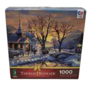 Ceaco Thomas Kinkade "Holiday Evening Sleigh Ride" 1000pc Puzzle 20" x 27" NEW