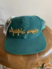 NWT Vintage 1996 Olympics Atlanta Hat Cap SnapBack All Green The Game