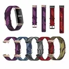 For Fitbit Charge 3 & 4 Gen Woven Nylon Fabric Watch Band Metal Buckle Strap