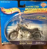 Hot Wheels,1/18 Scale Harley Davidson Springer Soft tail Die Cast