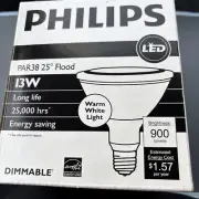 Philips • PAR38 25° • Dimmable • 13W • Warm White • LED Floodlight Bulb(s) • NIB