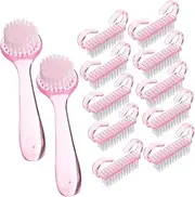 VINTORKY Nail Brush Kit 10pcs Claw Shaped Brush Cleaner for Manicure Random Color